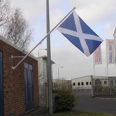 2.5 metre Wall mounted flagpole with angled bracket