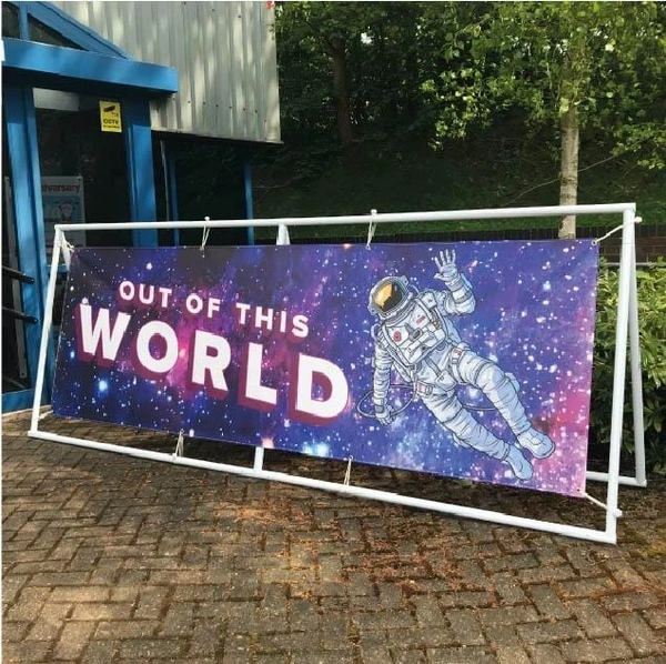 Steel Banner Frame - WITH PRINTED BANNER